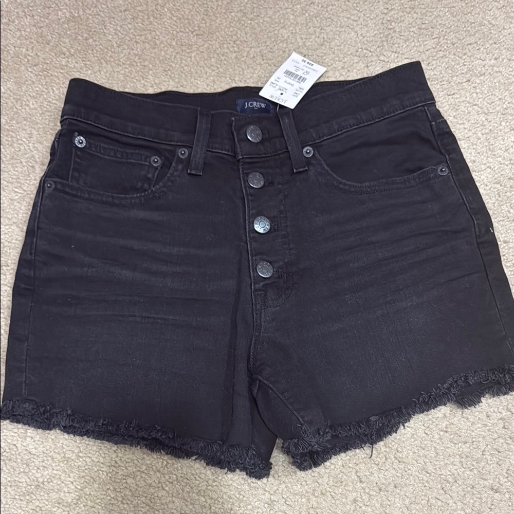 J. Crew Women's Black Denim Shorts